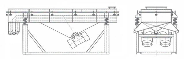 DZSF直線振動(dòng)篩外形簡(jiǎn)圖 DZSF直線振動(dòng)篩外形簡(jiǎn)圖-河南振江機(jī)械